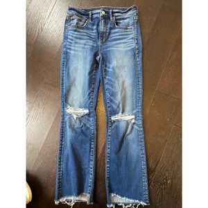 Cropped flare jeans